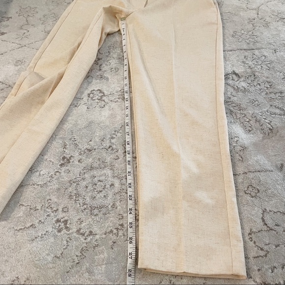 Mango Suit Dress Trousers in Heathered Butter Cream/Yellow Size 6 - Picture 5 of 10